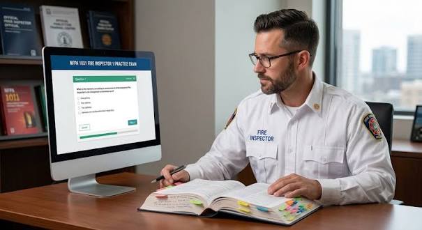 fire inspector studying